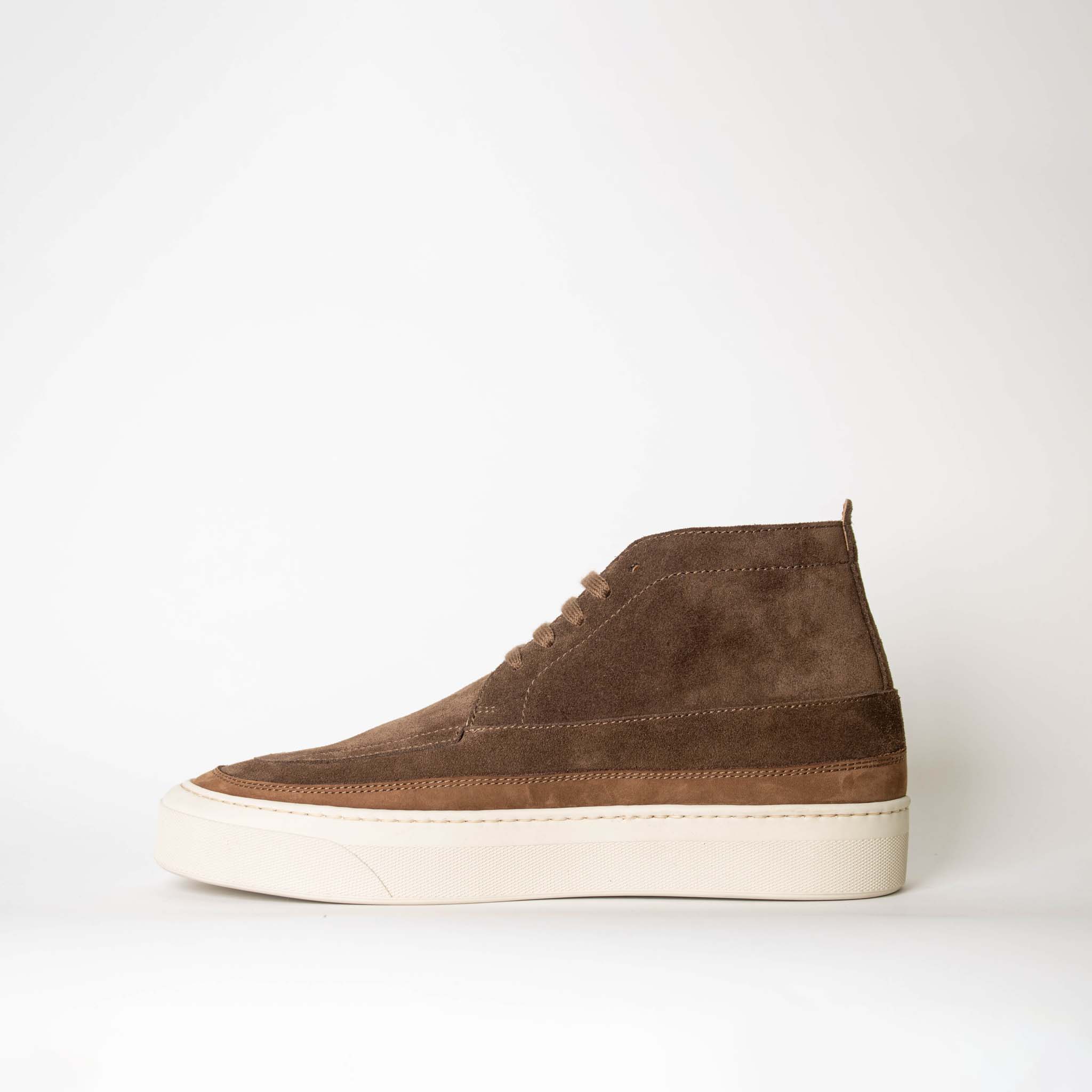 Lardini Brown suede Hi-top sneakers - Fizigo