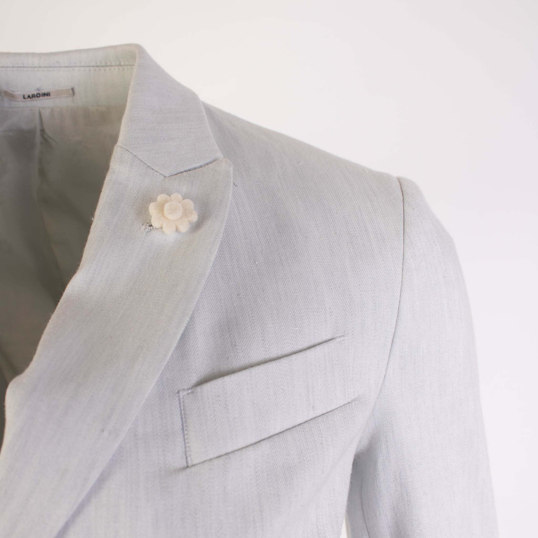 Lardini Grey Linen Bolero Jacket - Fizigo