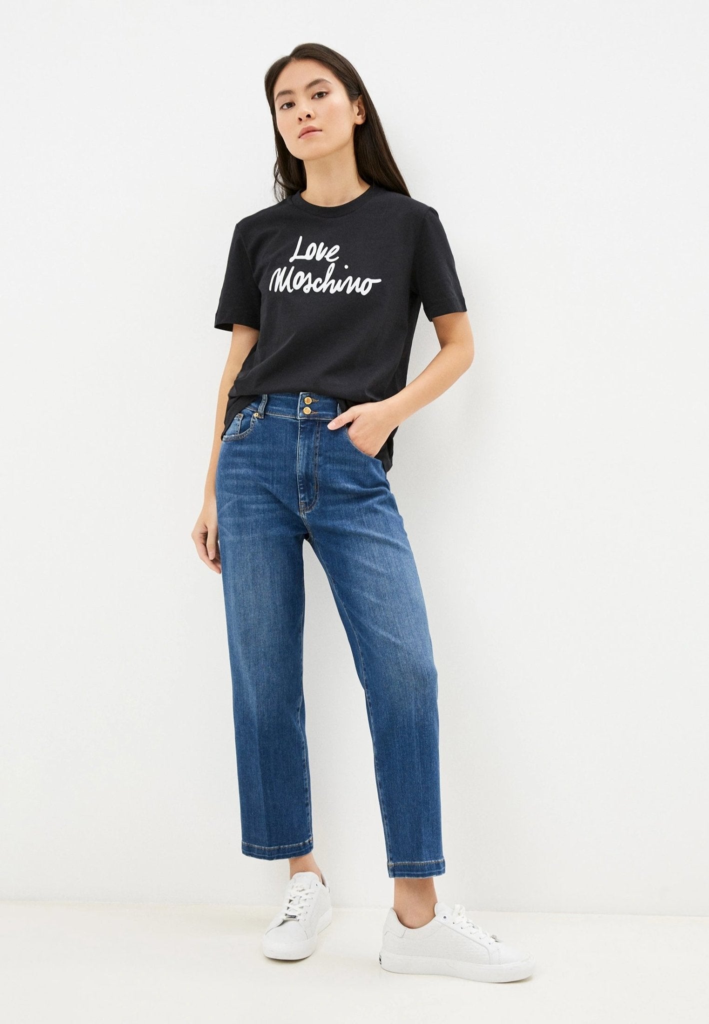 Love Moschino Blue Viscose Jeans & Pant - Fizigo
