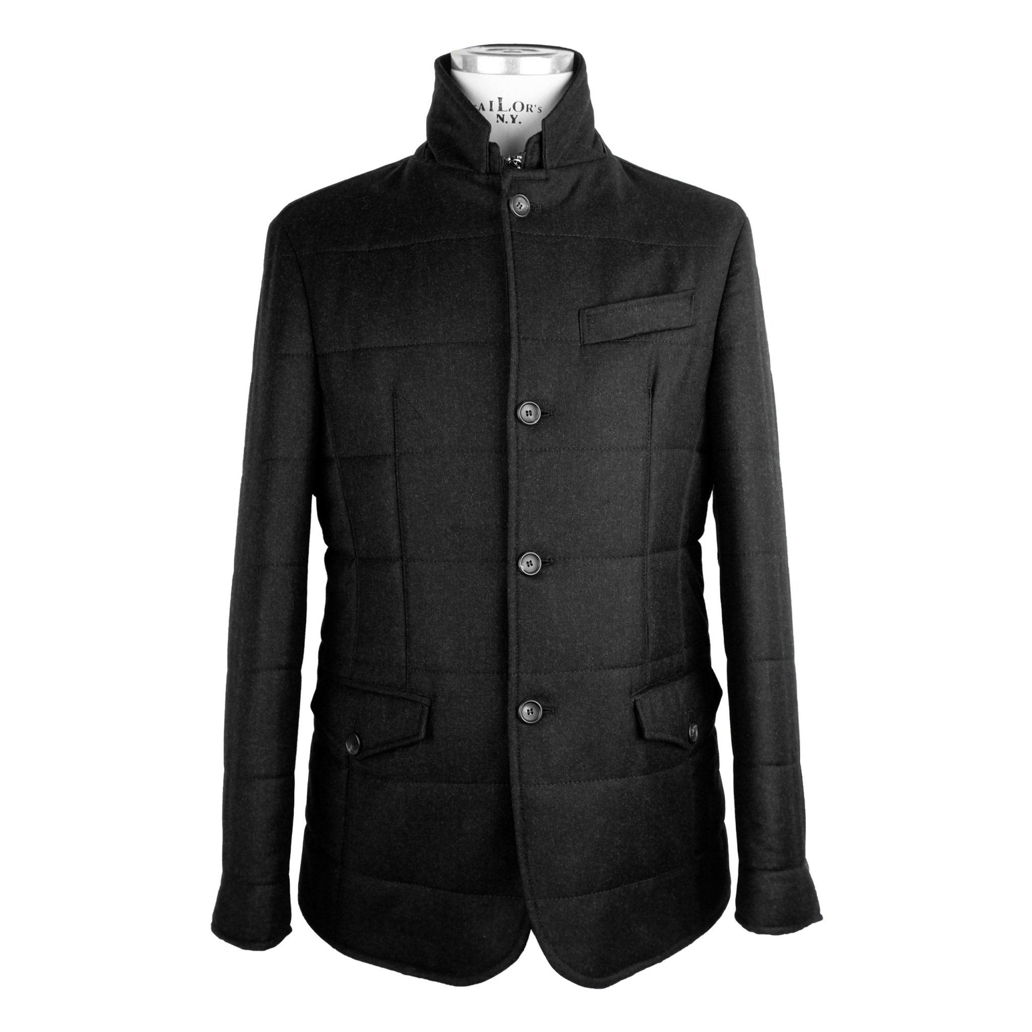 Made in Italy Black Wool Jacket - Fizigo