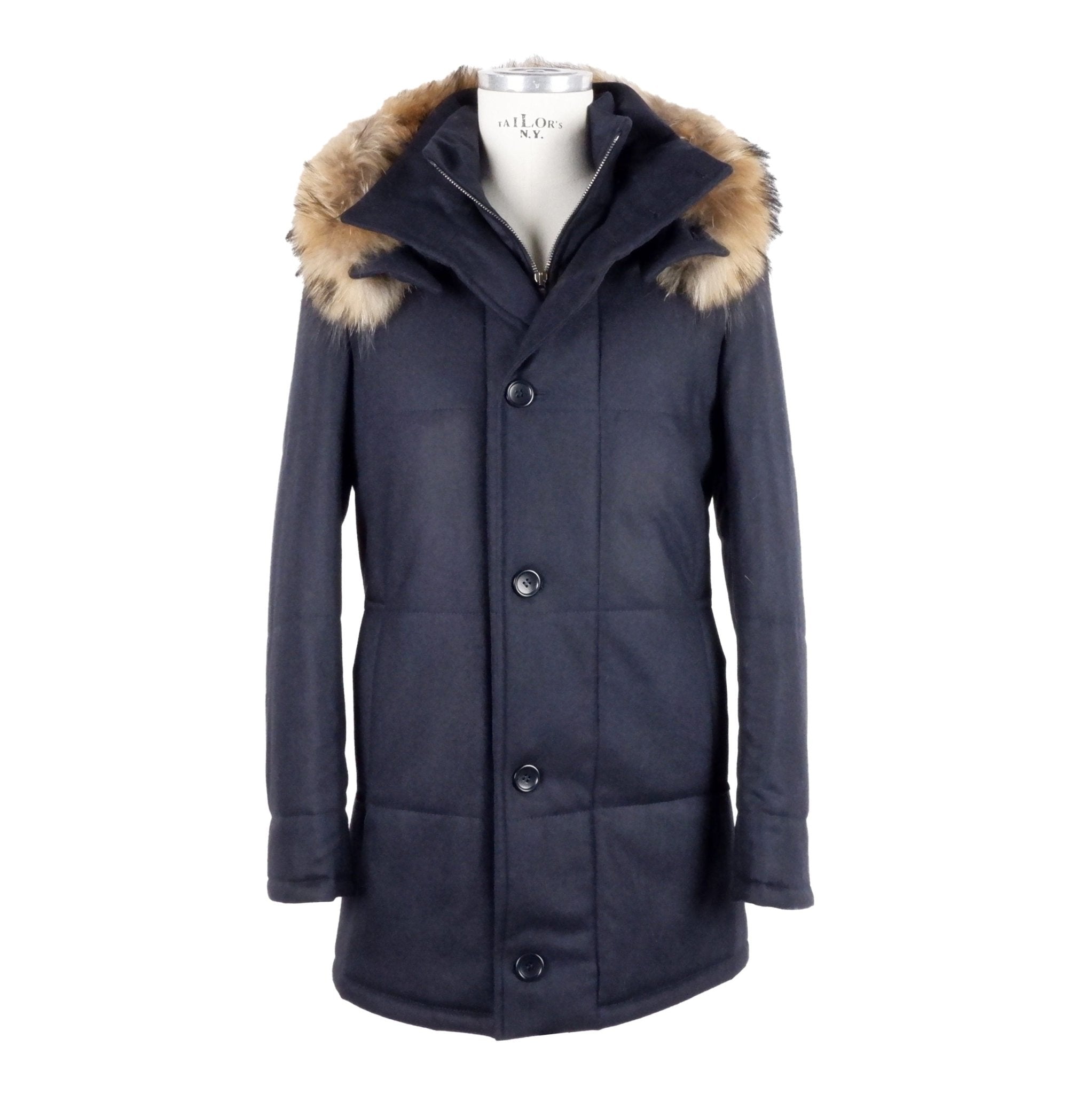 Made in Italy Blue Wool Jacket - Fizigo