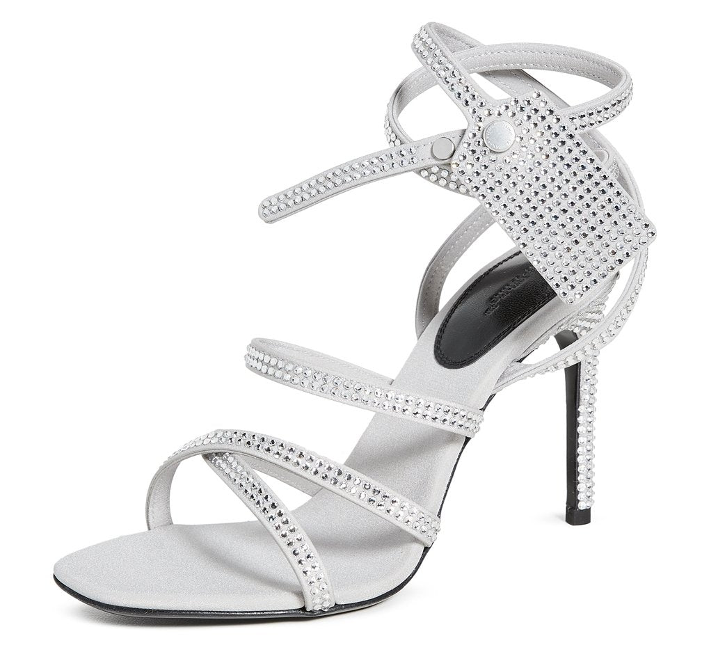 Off-White Gray Calfskin Sandal - Fizigo