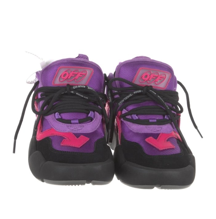 Off-White Purple Polyester Sneaker - Fizigo