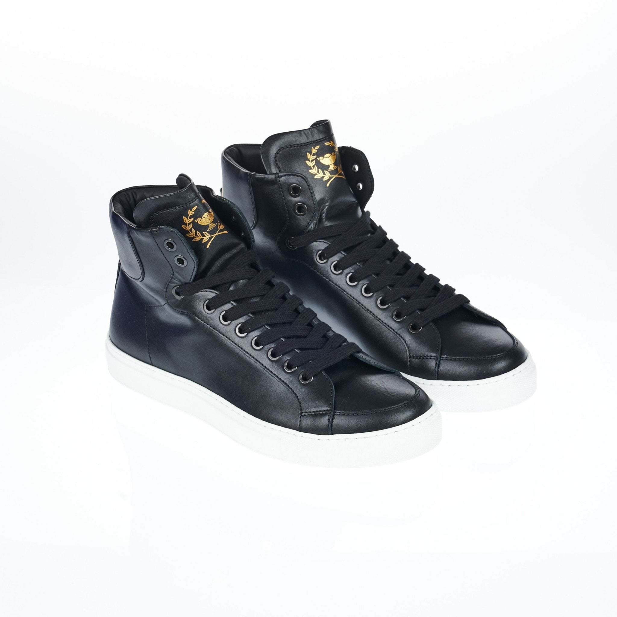 Pantofola D'Oro Black Leather Sneaker - Fizigo