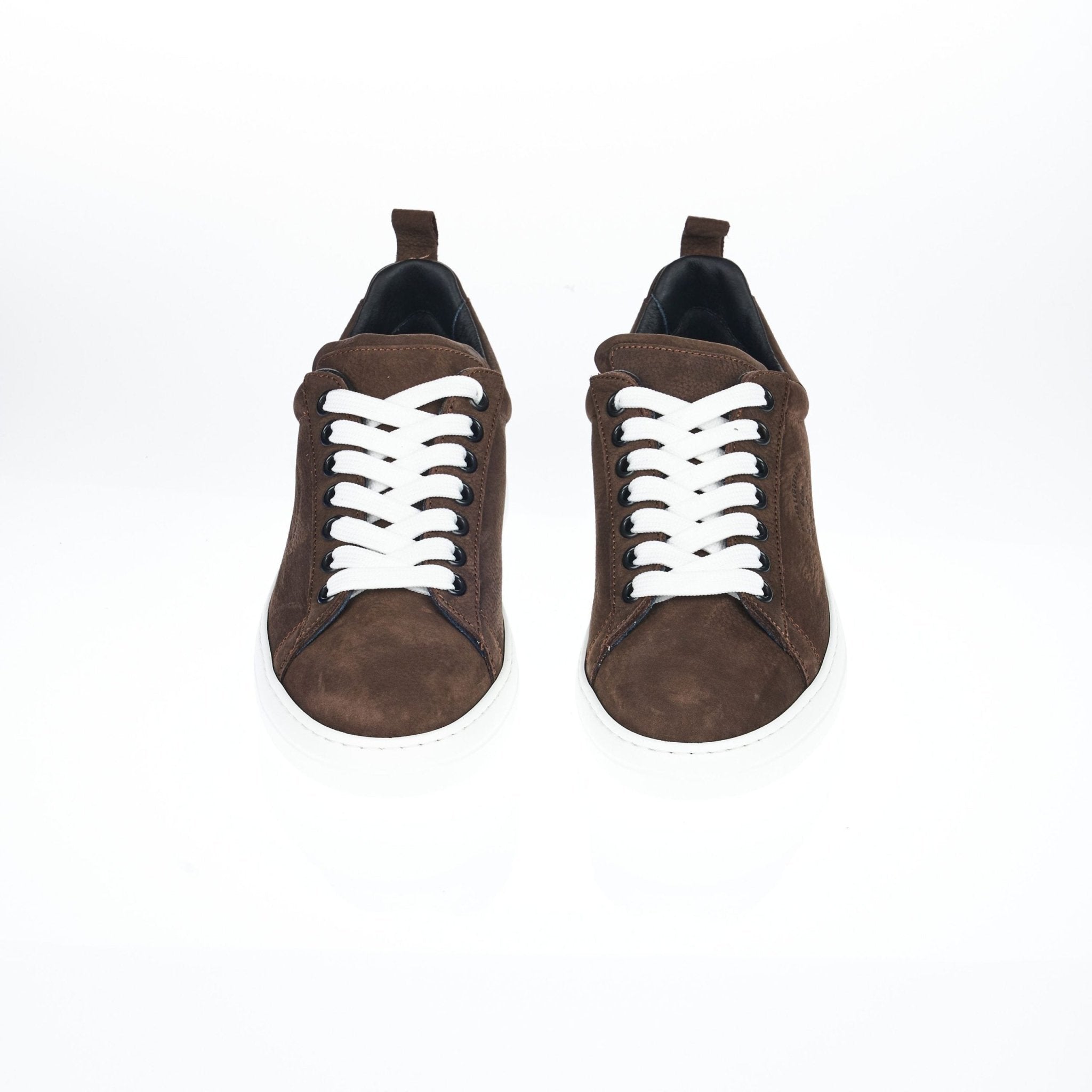 Pantofola D'Oro Brown Leather Sneaker - Fizigo