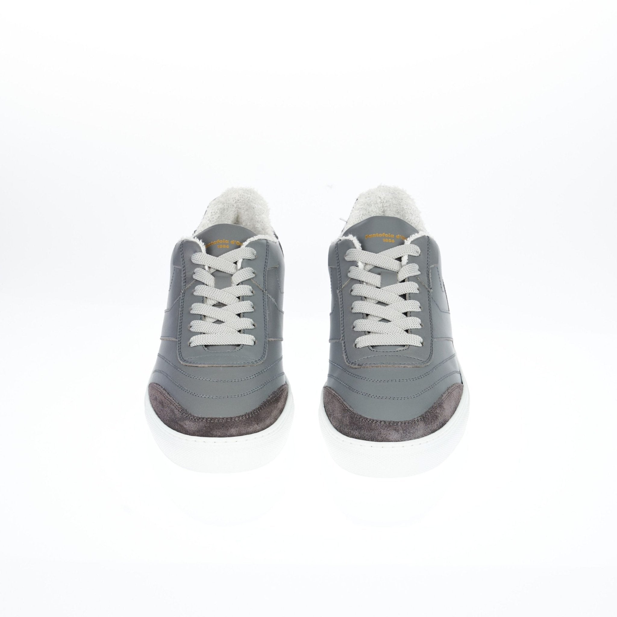 Pantofola D'Oro Gray Leather Sneaker - Fizigo