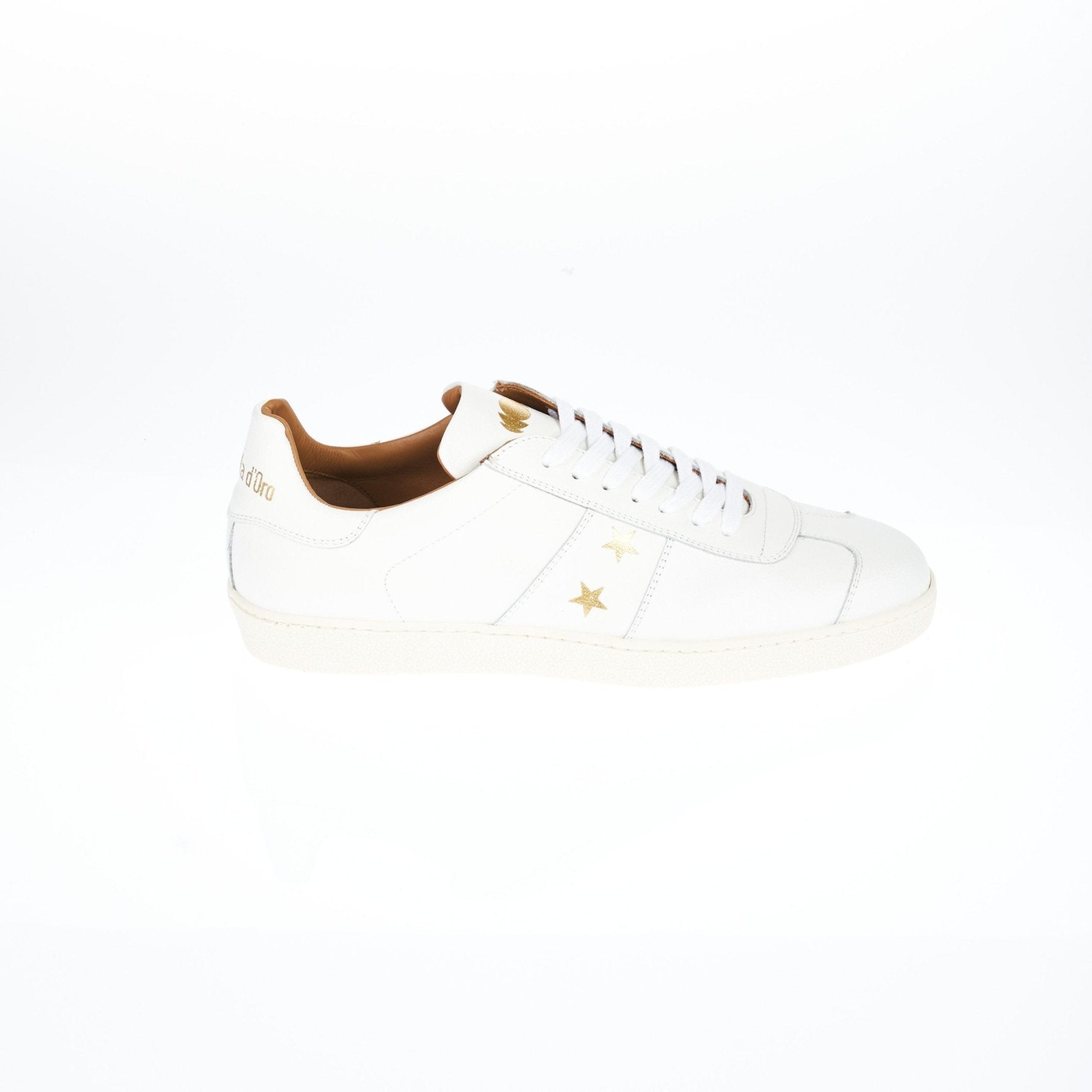 Pantofola D'Oro White Leather Sneaker - Fizigo