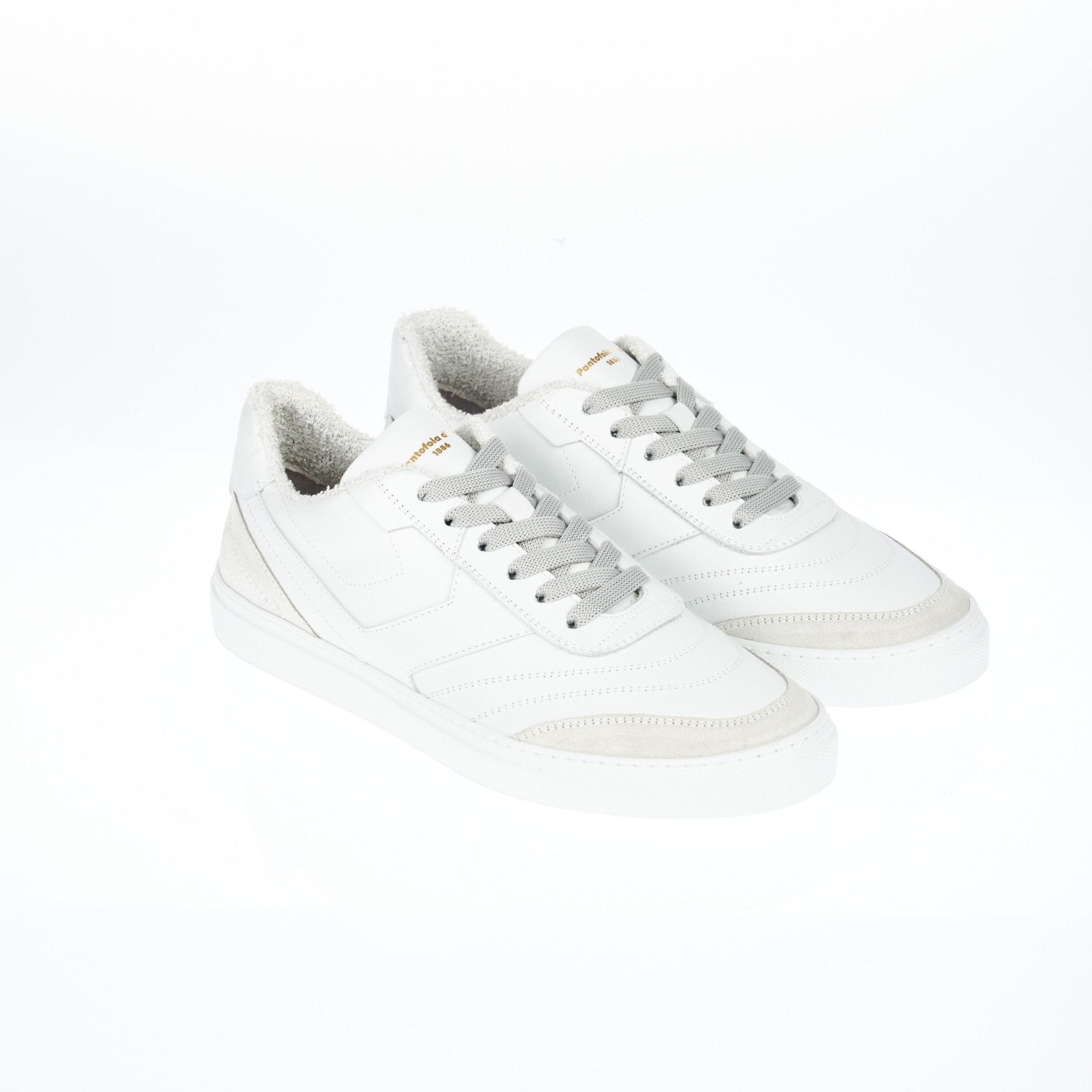 Pantofola D'Oro White Leather Sneaker - Fizigo