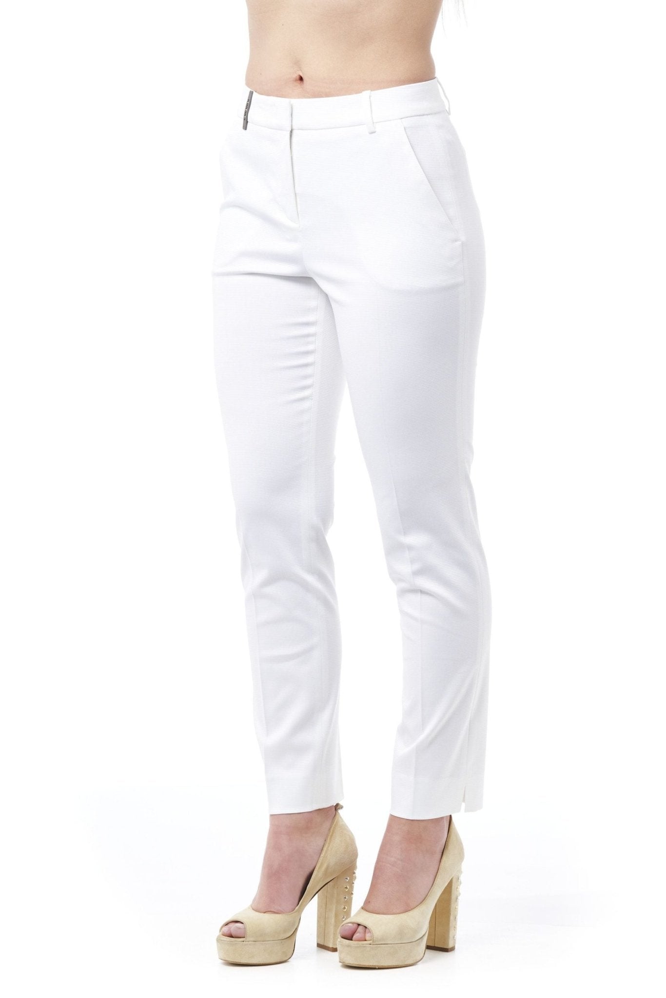 Peserico White Cotton Jeans & Pant - Fizigo