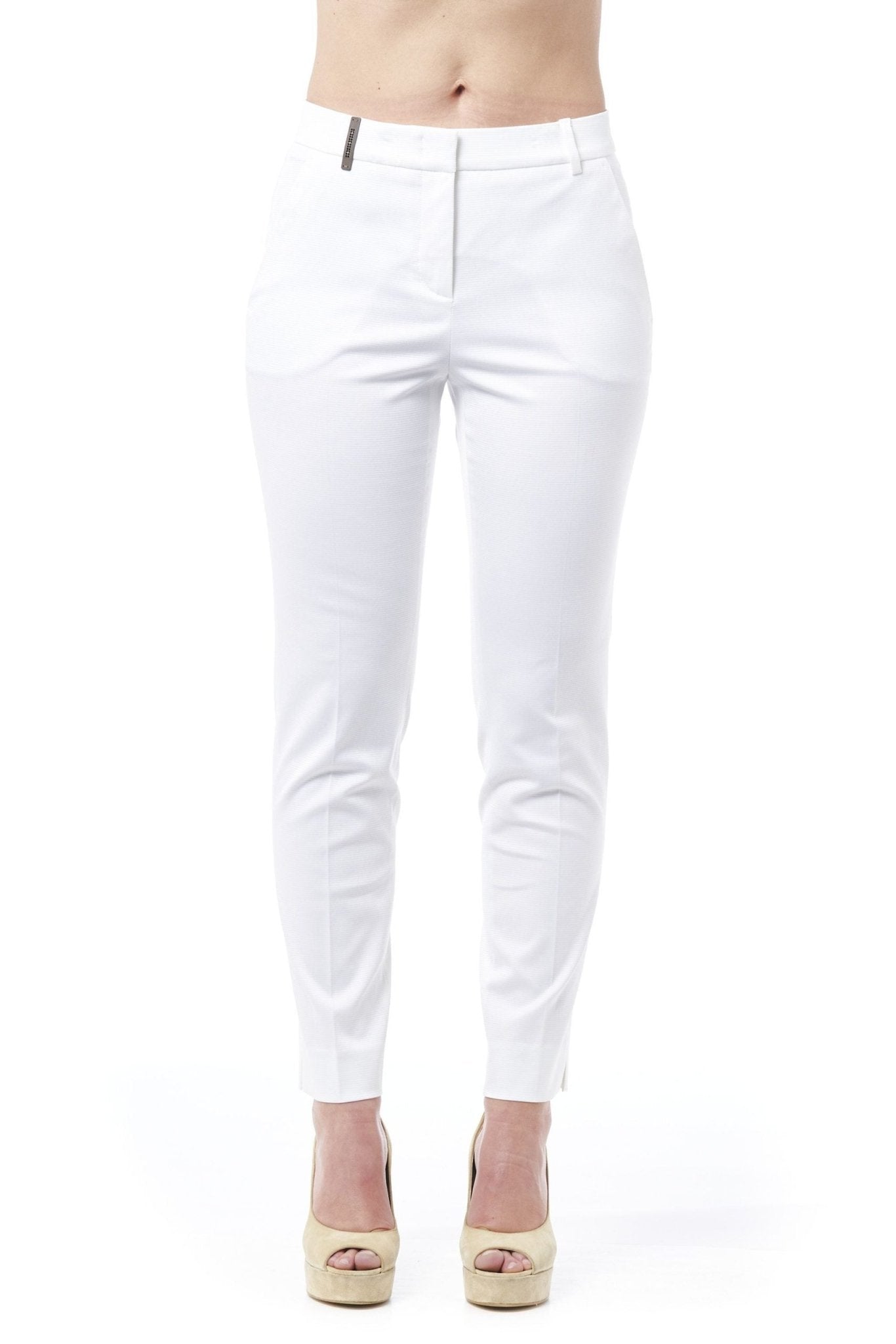 Peserico White Cotton Jeans & Pant - Fizigo