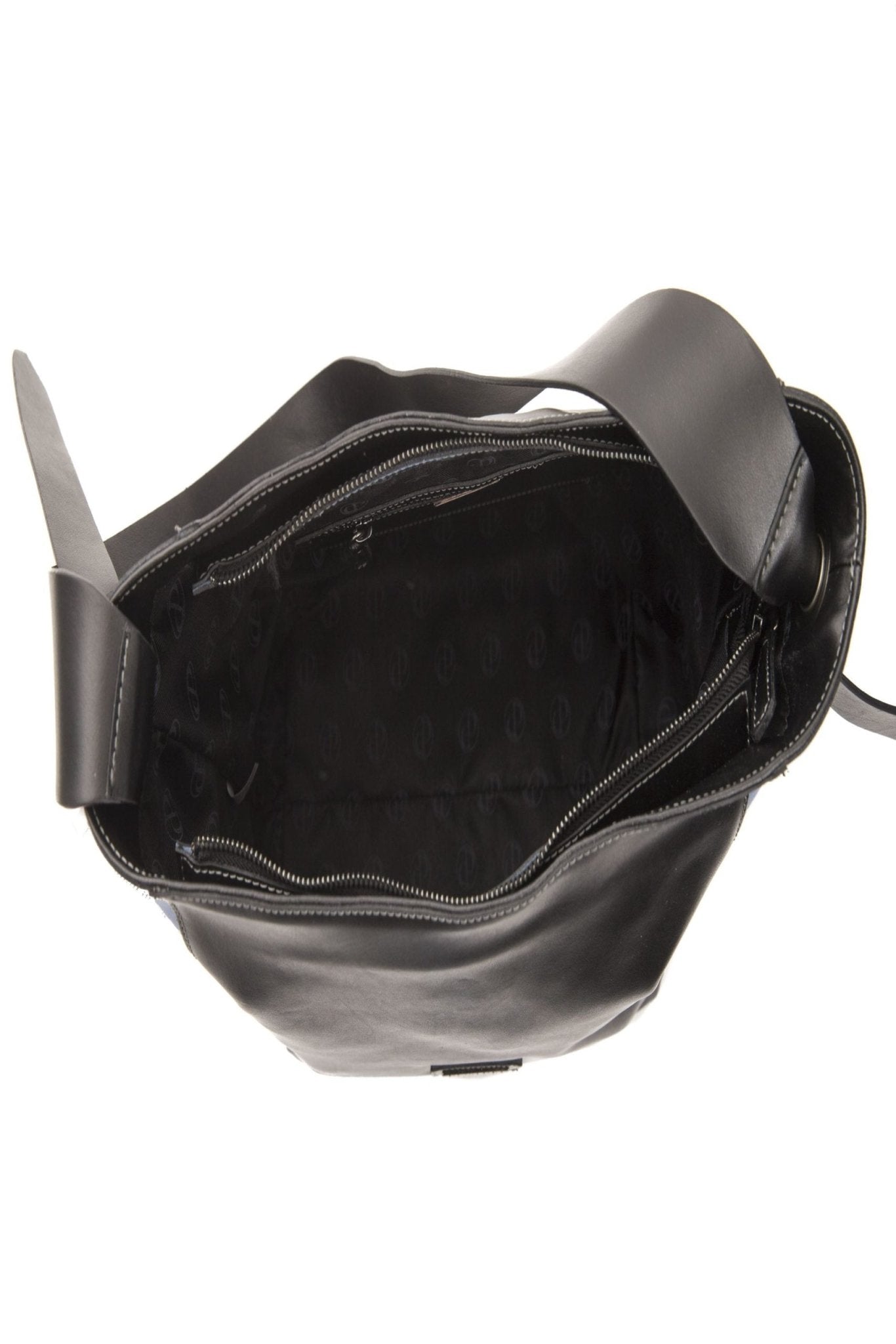 Pompei Donatella Black Leather Shoulder Bag - Fizigo