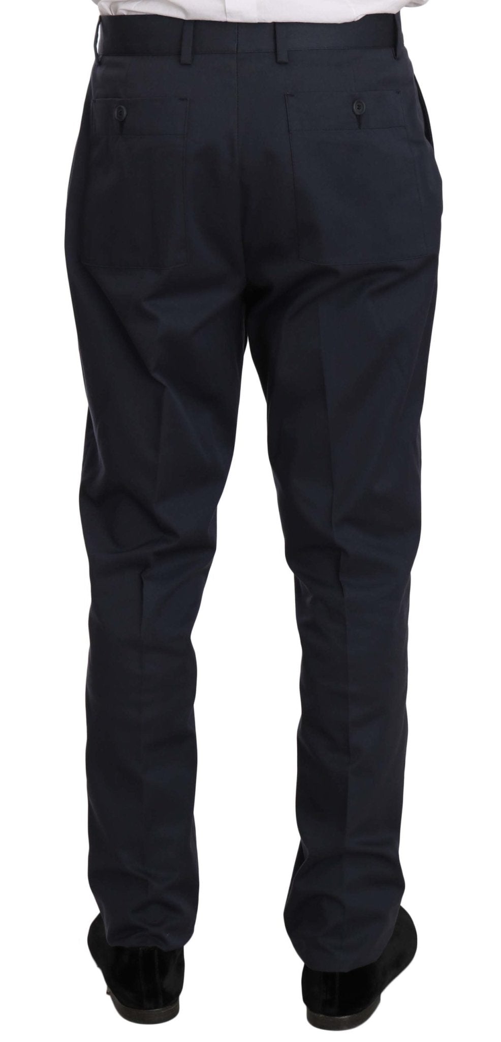 Romeo Gigli Two Piece 3 Button Cotton Blue Solid Suit - Fizigo