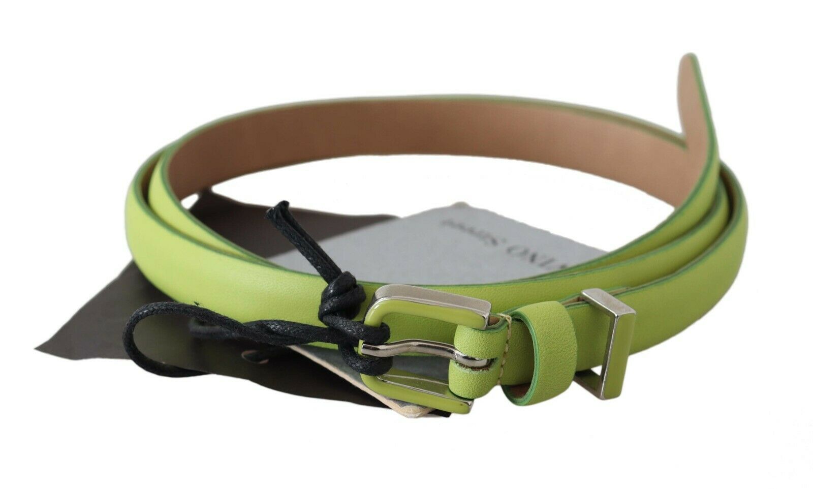 Scervino Street Green Leather Chartreuse Silver Green Belt - Fizigo