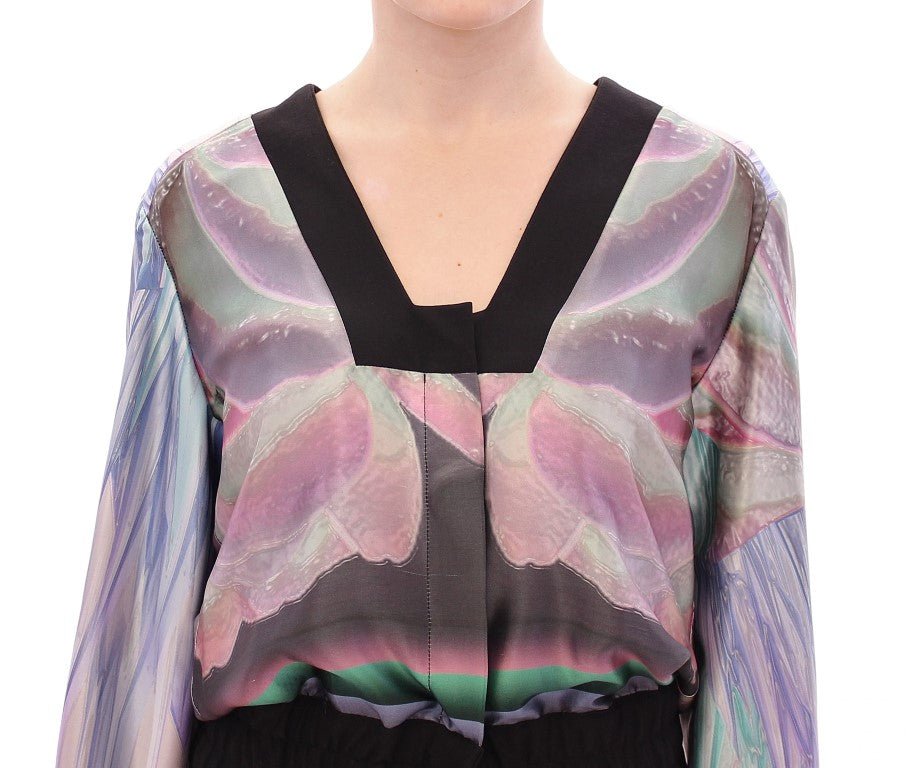 Sergei Grinko Multicolor silk blouse jacket - Fizigo