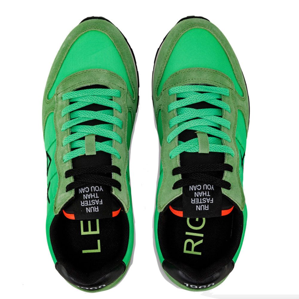 Sun68 Green Leather Sneaker - Fizigo