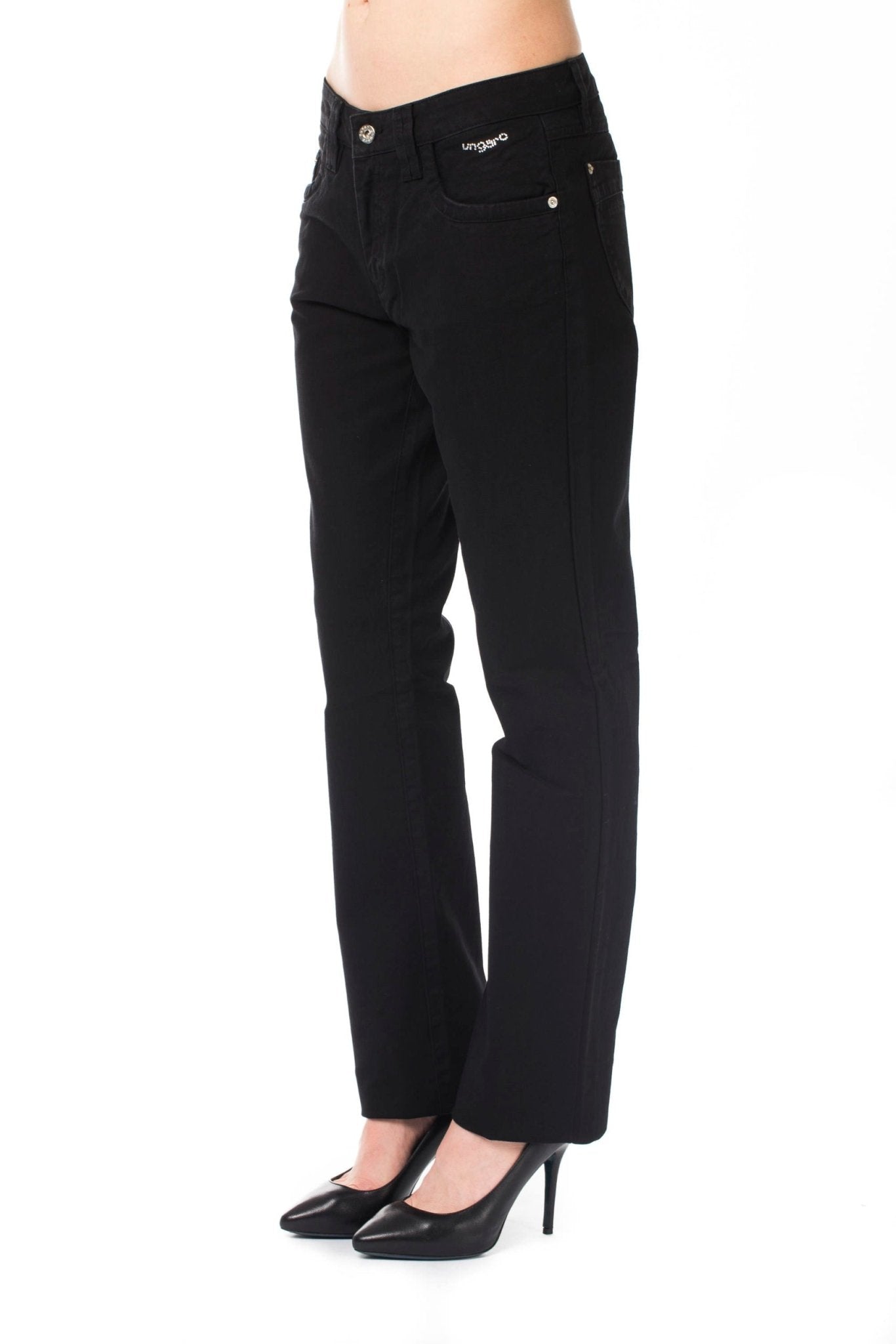 Ungaro Fever Black Cotton Jeans & Pant - Fizigo