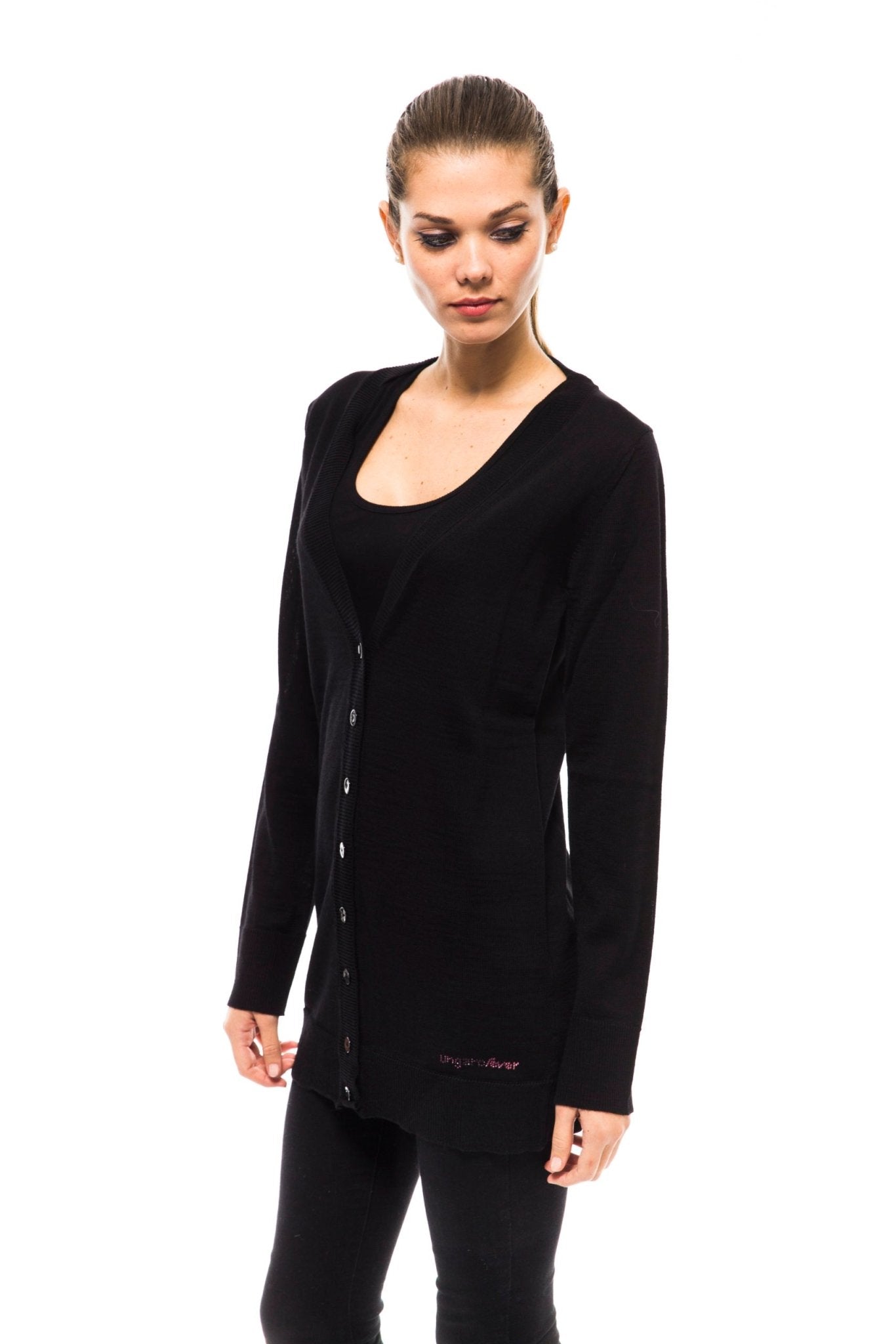 Ungaro Fever Black Wool Cardigan - Fizigo