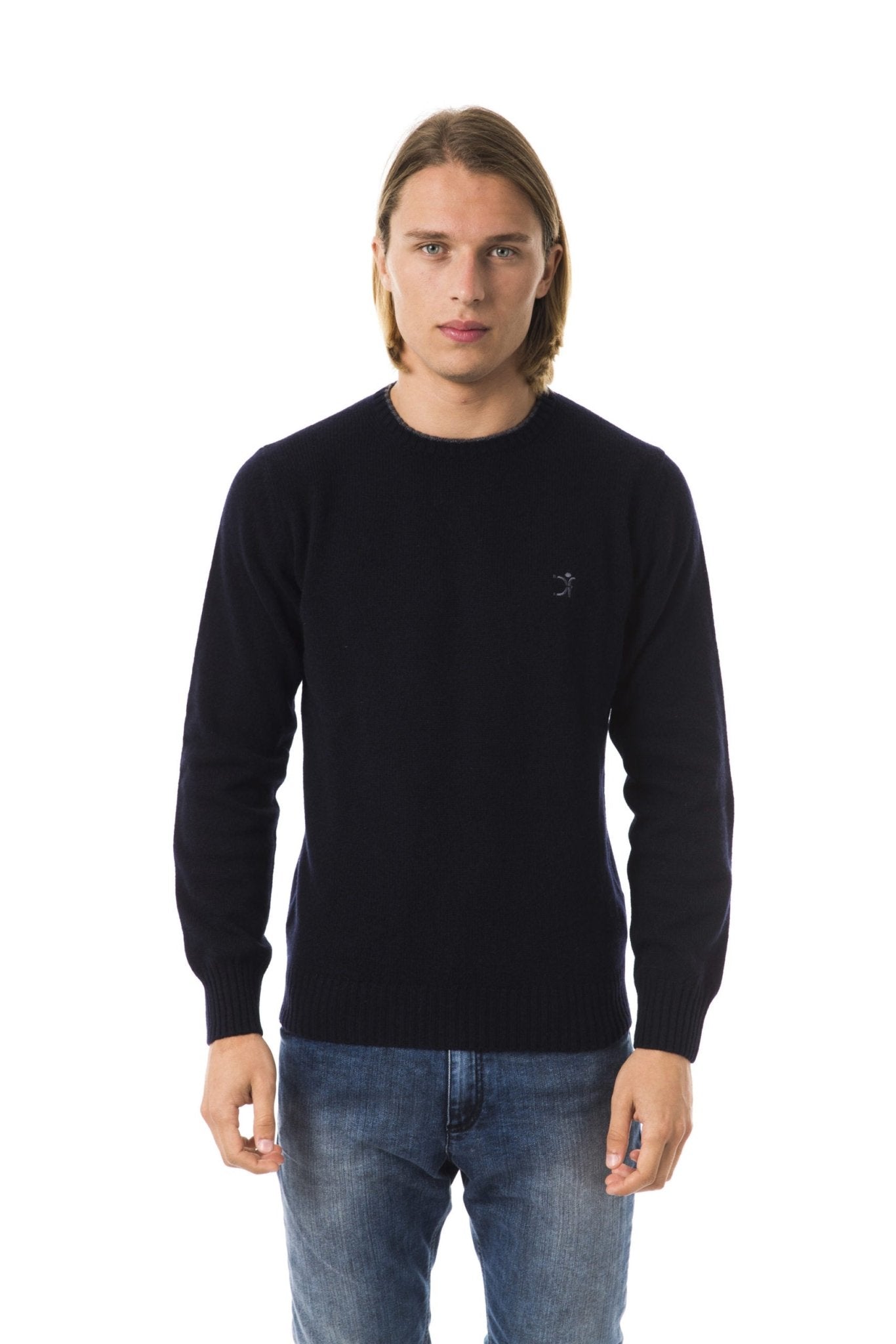 Uominitaliani Blue Wool Sweater - Fizigo